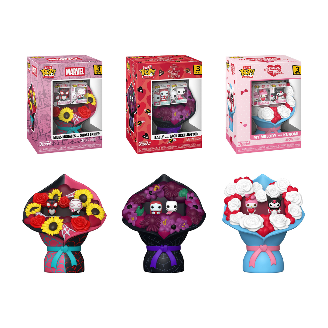 Funko Pop! Bitty Pop: Valentines Bouquet - Spider-Man / Nightmare Before Christmas / Sanrio