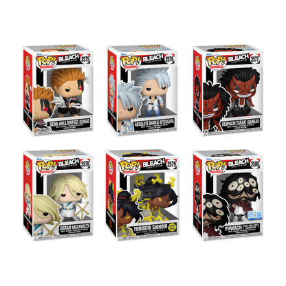 Funko Pop! Anime: Bleach (Thousand-Year Blood War) - Demi-Hollowfied Ichigo / Absolute Bankai Hitsugaya / Kenpachi (Bankai) / Jugram Haschwalth / Premium! Yoruichi / Yhwach *PREORDER*