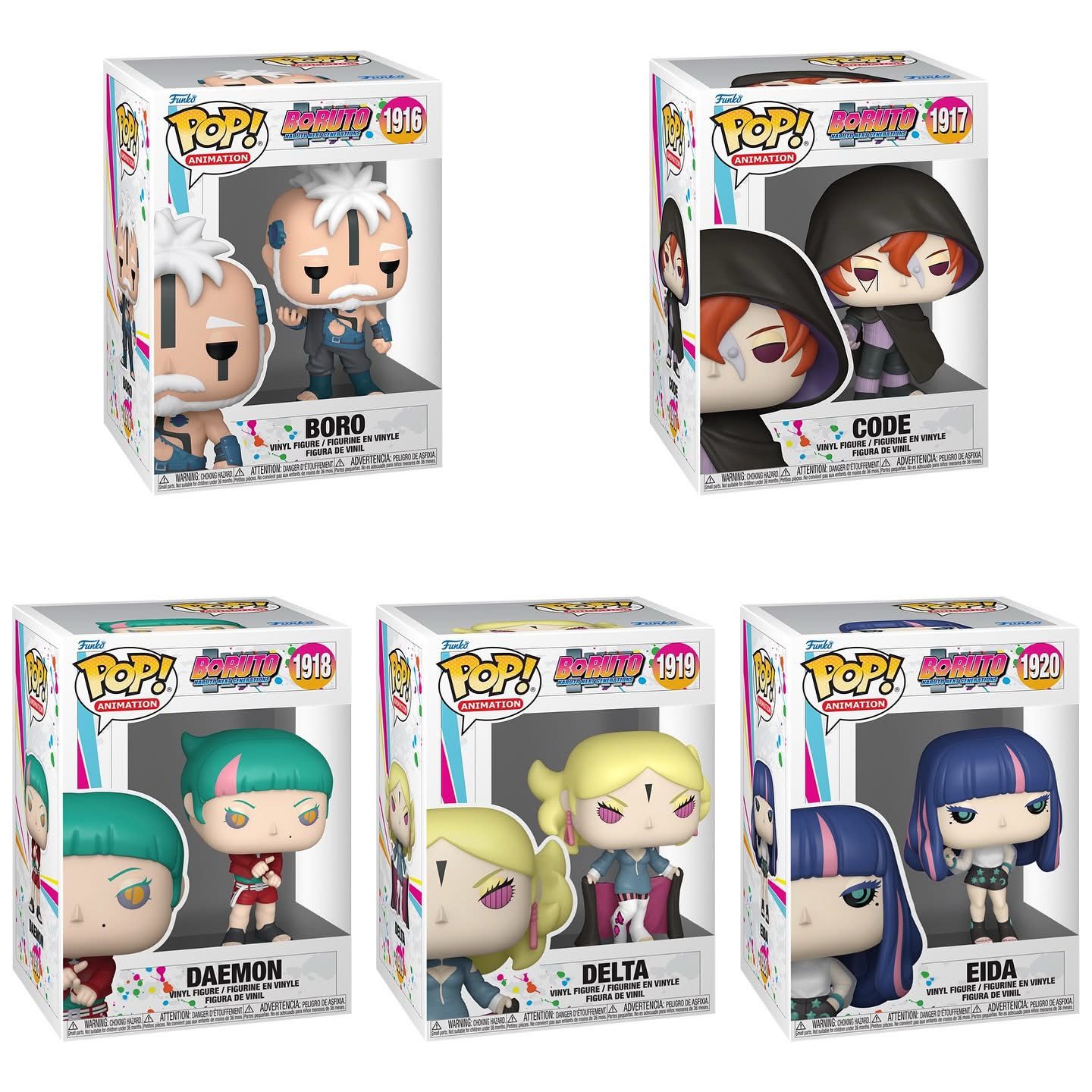 Funko Pop! Anime: Boruto - Boro / Code / Daemon / Delta / Eida