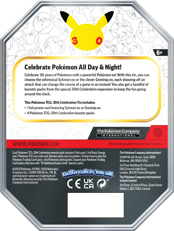 Pokemon TCG: 30th Celebration - Box Tin *PREORDER*