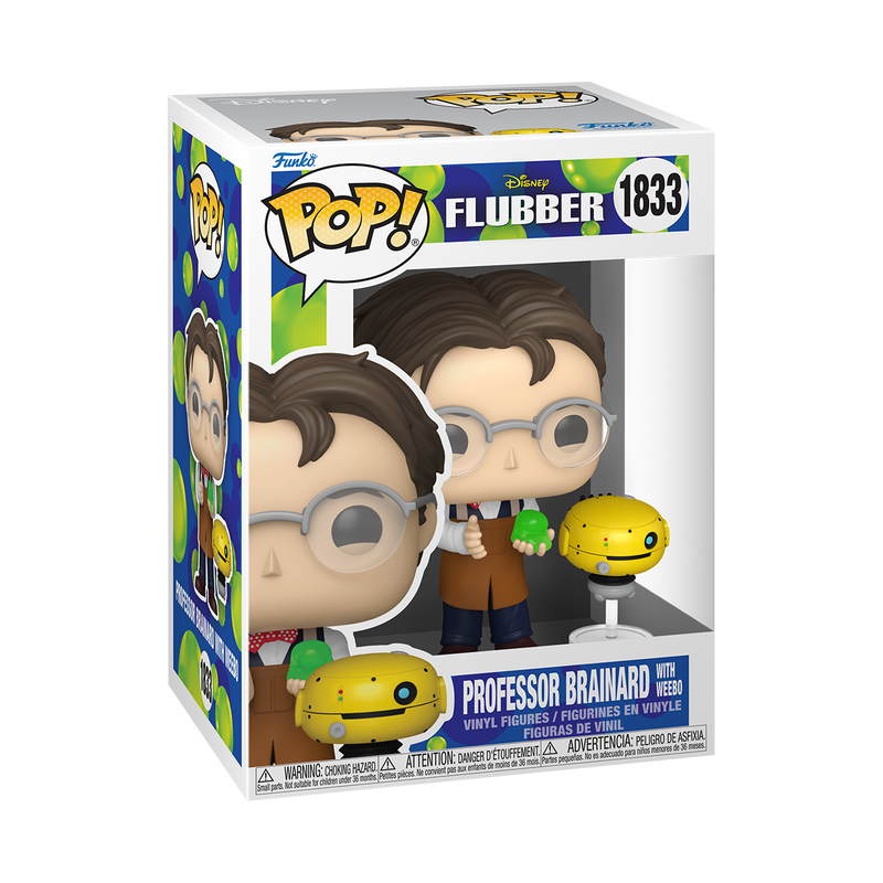 Funko Pop! Movies: Flubber - Professor Brainard with Weebo / Flubber with Glasses *PREORDER*