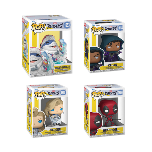 Funko Pop! Games: Marvel Rivals - Premium! Incognito Dolphin Jeff / Cloak / Dagger / Deadpool *PREORDER*