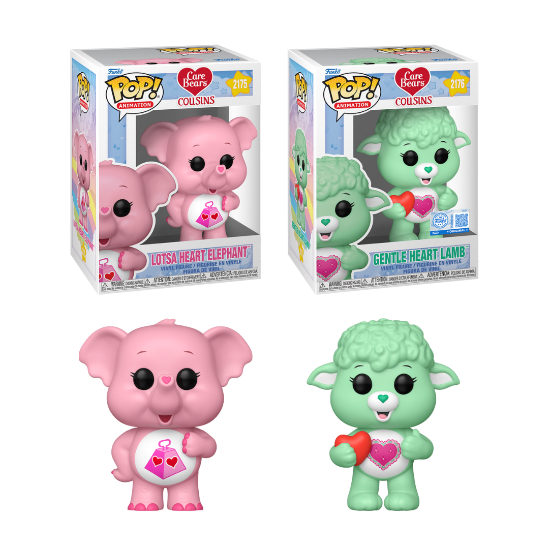 Funko Pop! Care Bears: Cousins - Lotsa Heart Elephant / Gentle Heart Lamb *PREORDER*