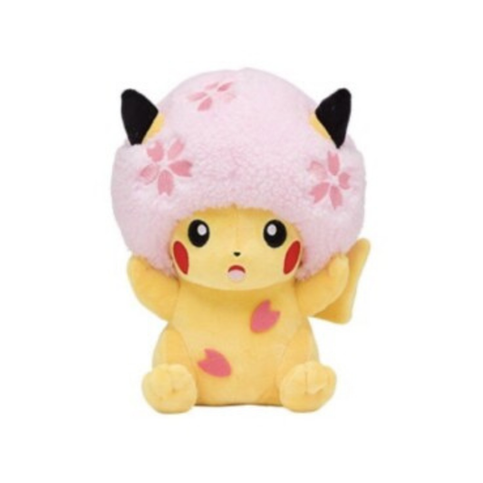 Pokemon - Sakura Cherry Blossom Pink Afro Pikachu Plush [Pokemon Center Exclusive]