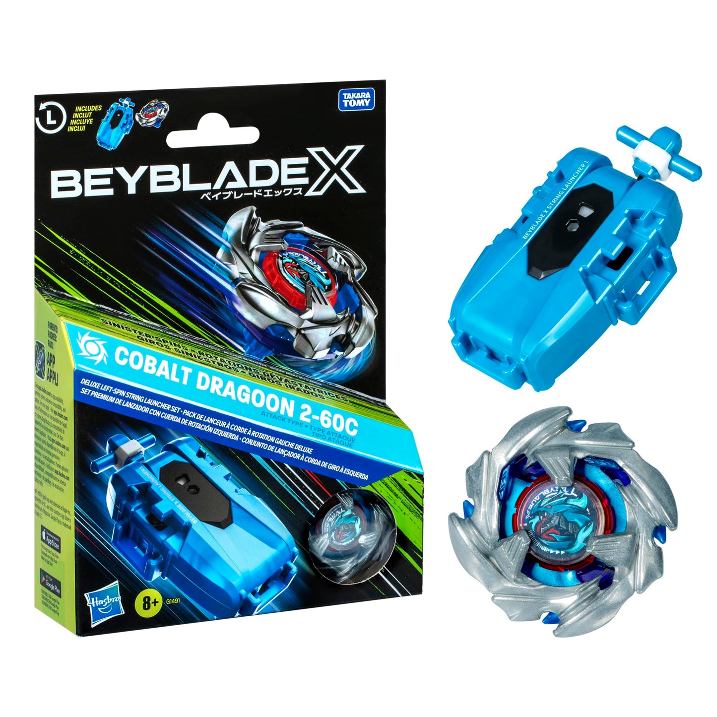 Beyblade X - Cobalt Dragoon 2-60C Launcher Set