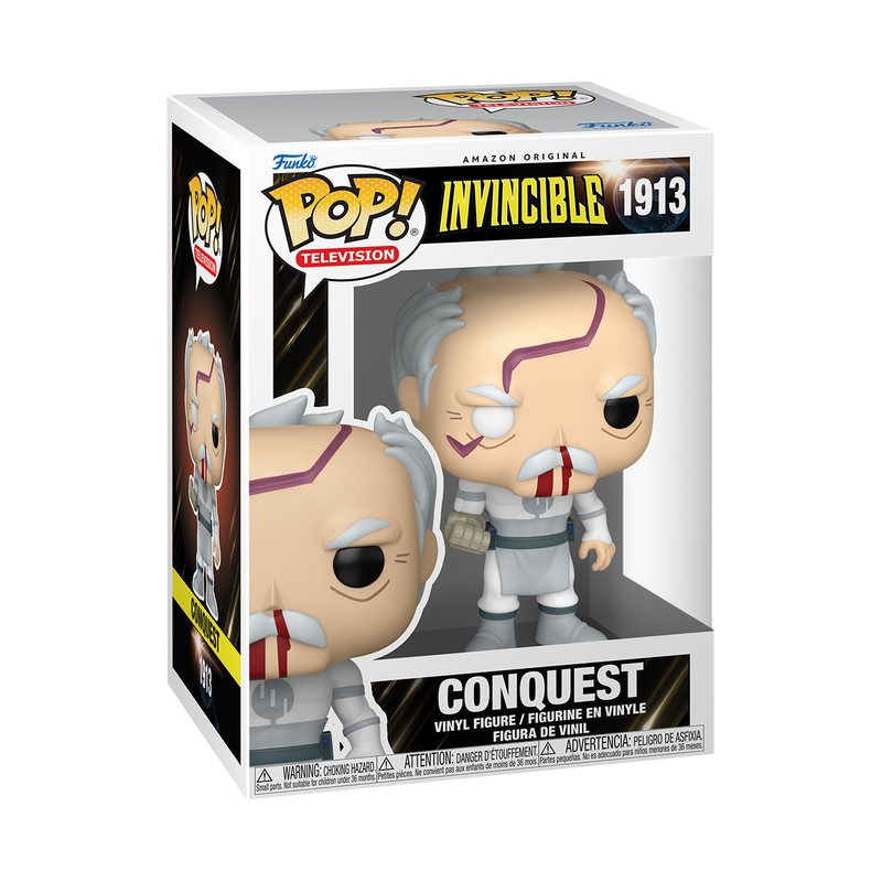 Funko Pop! Television: Invincible - Atom Eve (Armored) / Invincible (Battle Damaged) / Conquest *PREORDER*