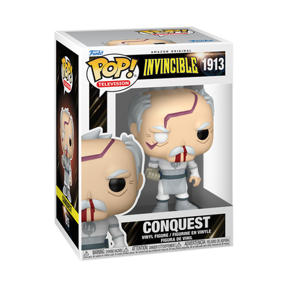 Funko Pop! Television: Invincible - Atom Eve (Armored) / Invincible (Battle Damaged) / Conquest *PREORDER*
