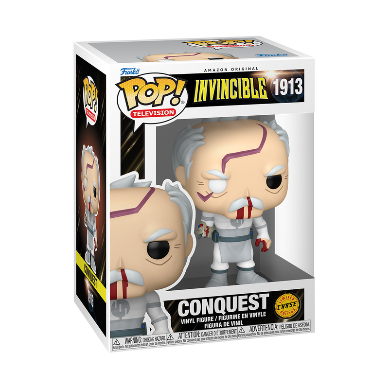 Funko Pop! Television: Invincible - Atom Eve (Armored) / Invincible (Battle Damaged) / Conquest *PREORDER*