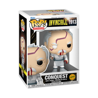 Funko Pop! Television: Invincible - Atom Eve (Armored) / Invincible (Battle Damaged) / Conquest *PREORDER*