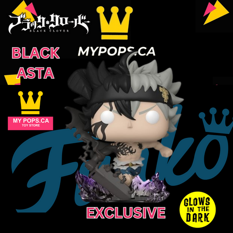 Funko Pop! ANIMATION: BLACK CLOVER BLACK ASTA GLOW IN THE DARK #1556 [EXCLUSIVE]