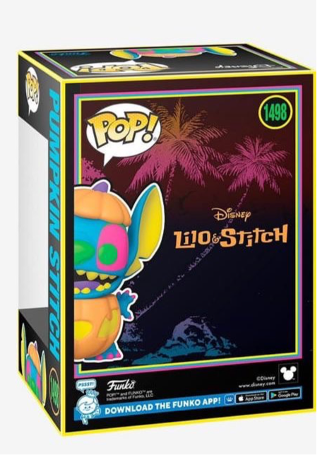 Funko POP! Disney: Lilo & Stitch - Pumpkin Stitch (Black Light) #1498 [Hot Topic Exclusive]