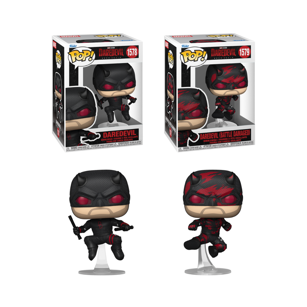 Funko Pop! Marvel: Daredevil (Born Again) - Black Suit / Battle Damaged