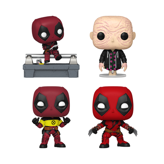 Funko Pop! Marvel: Deadpool (Legacy Collection) - Deluxe! Deadpool On Bridge / Wade Wilson / Deadpool (X-Men Trainee) / Deadpool with Claws