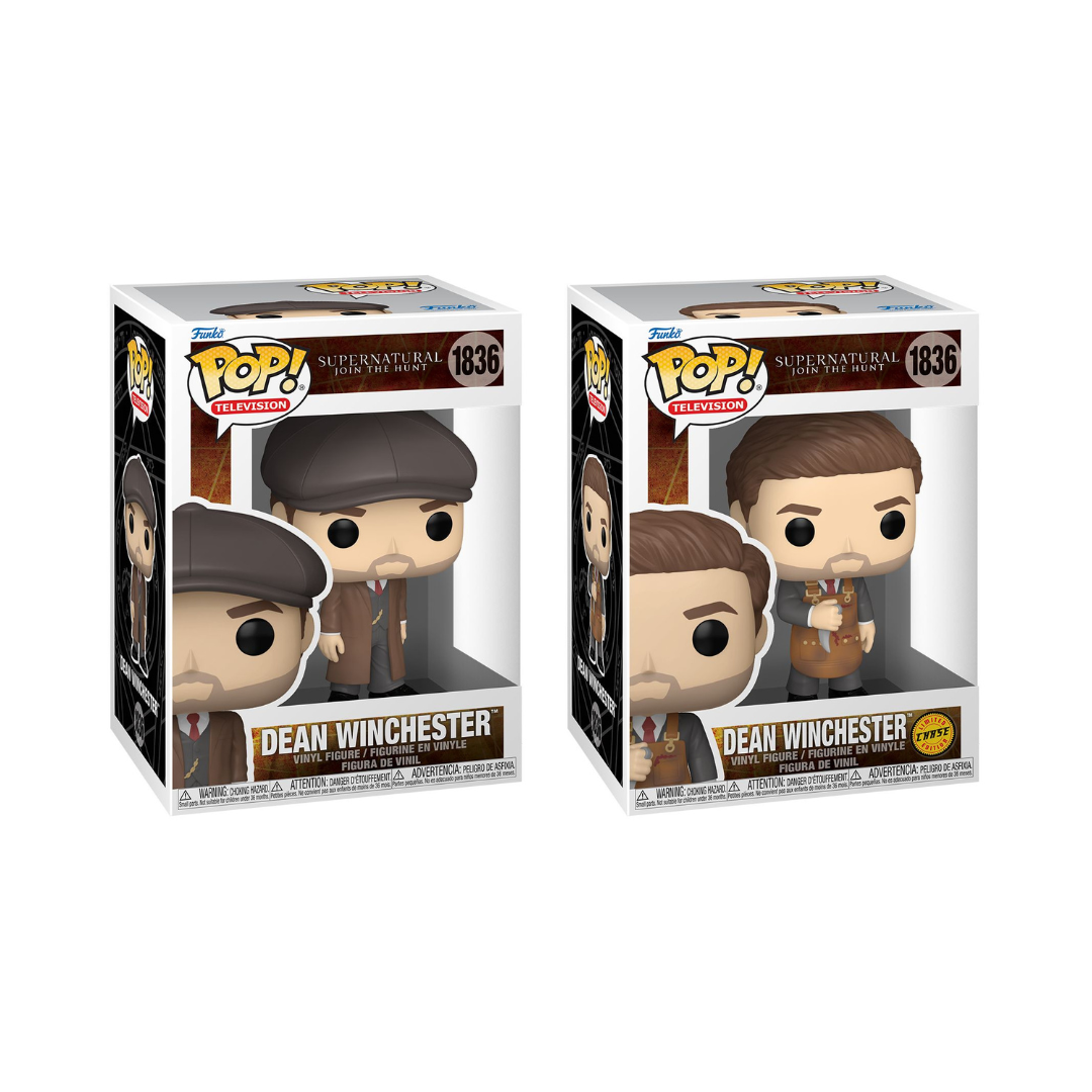 Funko Pop! Television: Supernatural - Dean Winchester / Bobby Singer / Death / Premium! Crowley (King Of Hell)