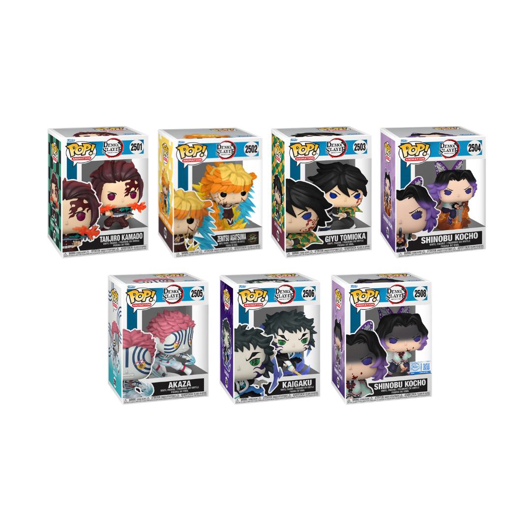Funko Pop! Anime: Demon Slayer - Tanjiro / Zenitsu / Giyu / Shinobu / Akaza / Kaigaku / Shinobu [Exclusive] *PREORDER*