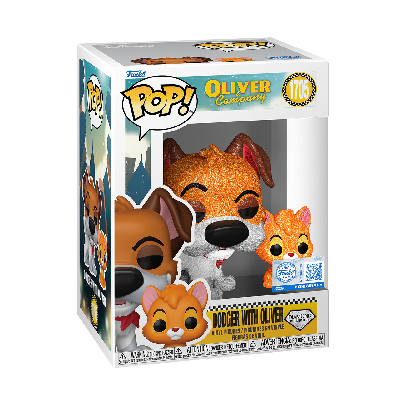 Funko Pop! Disney: Oliver & Company - Dodger with Oliver (Diamond