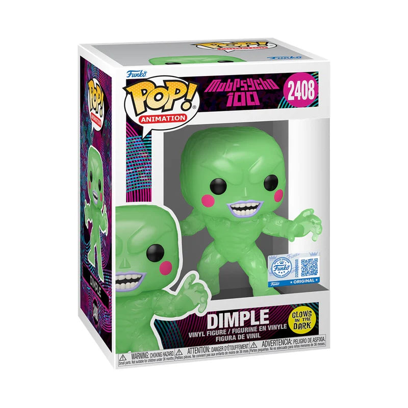 Funko Pop! Anime: Mob Psycho 100 - Mob / Arataka Reigen / Mob [GITD] / Dimple [GITD] *PREORDER*
