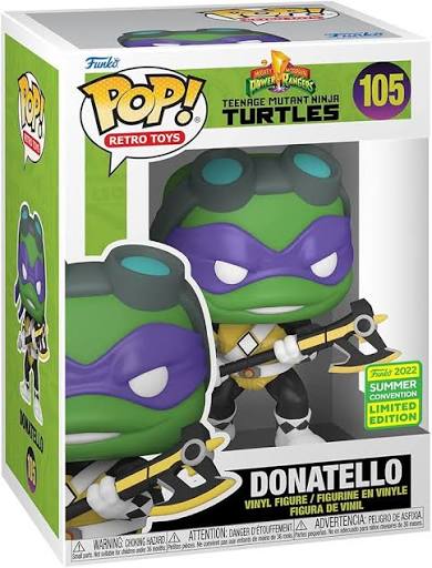 Funko Pop! Teenage Mutant Ninja Turtles x Mighty Morphin' Power Rangers - Donatello #105 [2022 Summer Convention Exclusive]