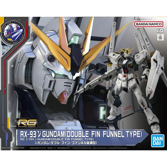 Bandai: Gunpla - RX-93 V (Nu) Gundam (Double Fin Funnel Equipment Type) Real Grade [RG] 1/144 Model Kit