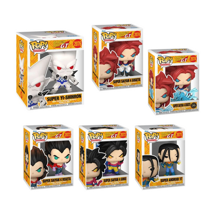 Funko Pop! Anime: Dragon Ball GT - Super Yi-Shinron / SS4 Gogeta / SS4 Vegeta / SS4 Goku / Super Android 17