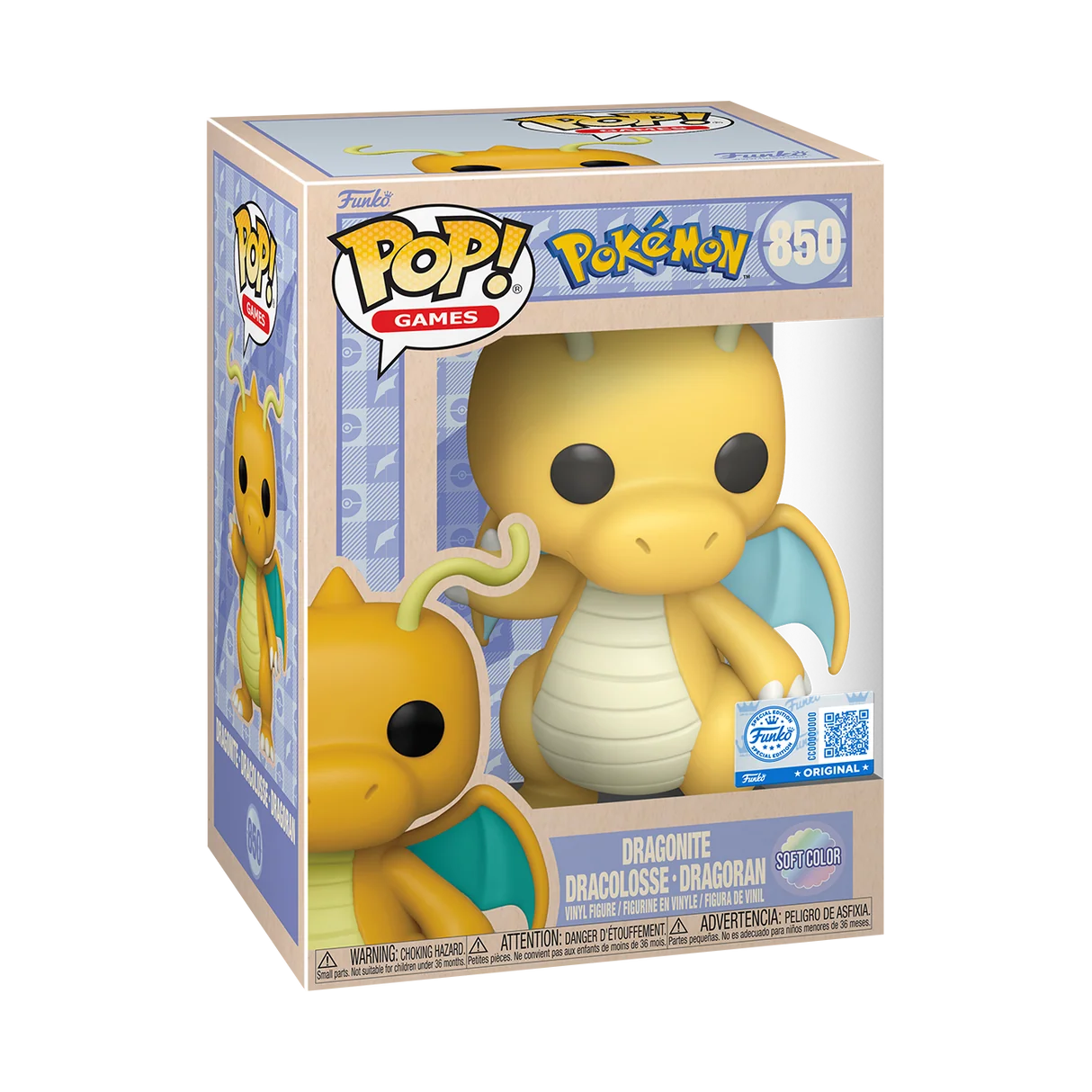 Funko Pop! Games: Pokemon - Dragonite (Soft Color) #850 [Funko Special Edition - Hot Topic Exclusive]