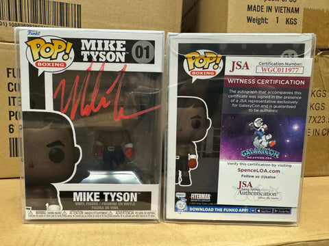 Funko Pop! BOXING MIKE TYSON #01 SIGNED & AUTHENTICATED JSA *FREE SHIPPING*
