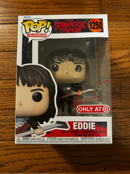 Funko Pop! Television: Stranger Things - Eddie #1250 [Target Exclusive - SIGNED BY JOSEPH QUINN]