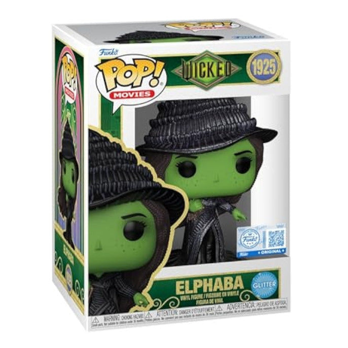 Funko Pop! Movies: Wicked - Elphaba with Grimmerie (Glitter) / Wicked Tin Man (Metallic) / Cowardly Lion (Flocked) *PREORDER*