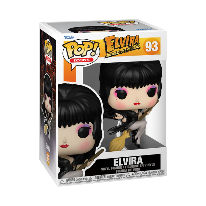 Funko Pop! Icons: Mistress Of The Dark - Elvira (with Broom) #93