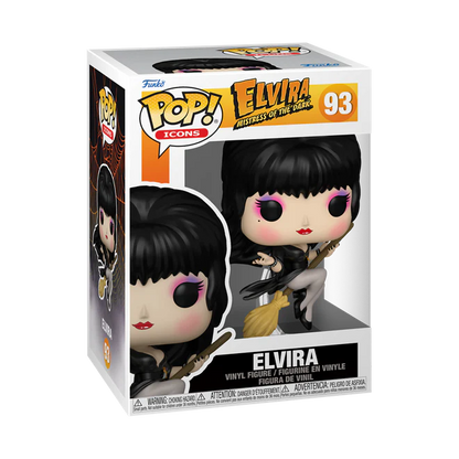 Funko Pop! Icons: Mistress Of The Dark - Elvira (with Broom) #93