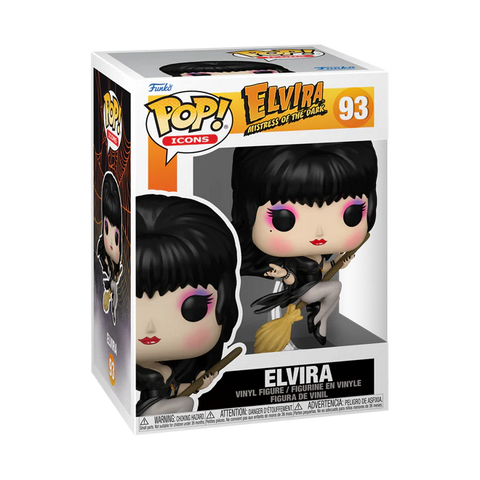 Funko Pop! Icons: Mistress Of The Dark - Elvira (with Broom) #93