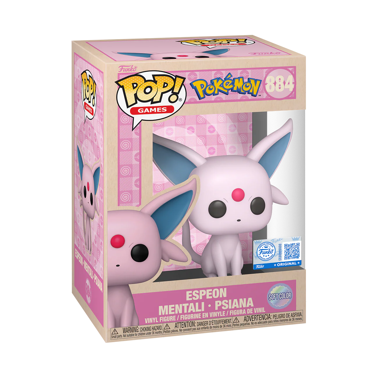 Funko Pop! Games: Pokemon - Espeon (Soft Colour) #884 [Funko Special Edition - GameStop Exclusive] *PREORDER*