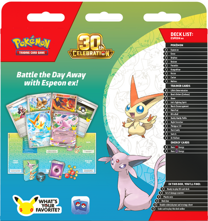 Pokemon TCG: 30th Celebration - Espeon ex / Umbreon ex Battle Deck *PREORDER*