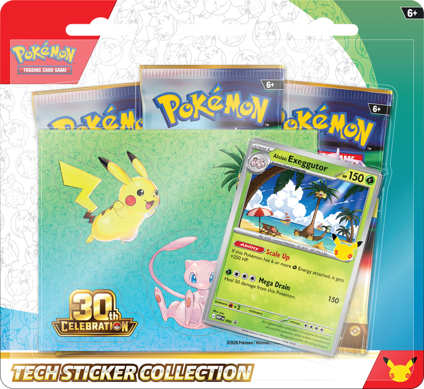Pokemon TCG: 30th Celebration - Tech Sticker Collection *PREORDER*