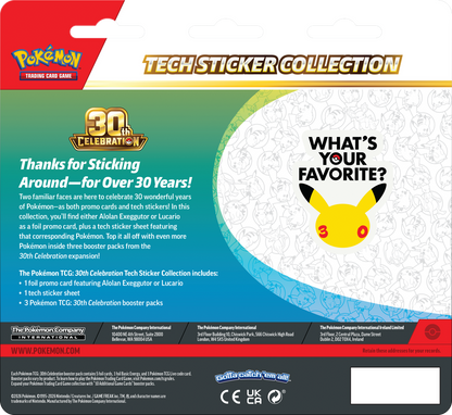 Pokemon TCG: 30th Celebration - Tech Sticker Collection *PREORDER*