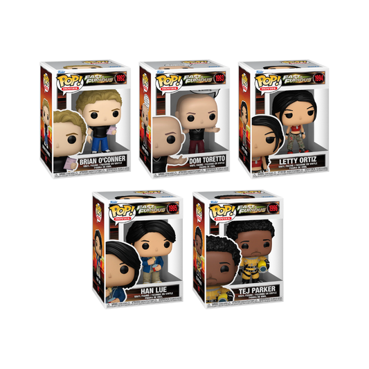 Funko Pop! Movies: Fast & Furious - Brian O'Conner / Dom Toretto / Letty Ortiz / Han Lue / Tej Parker *PREORDER*