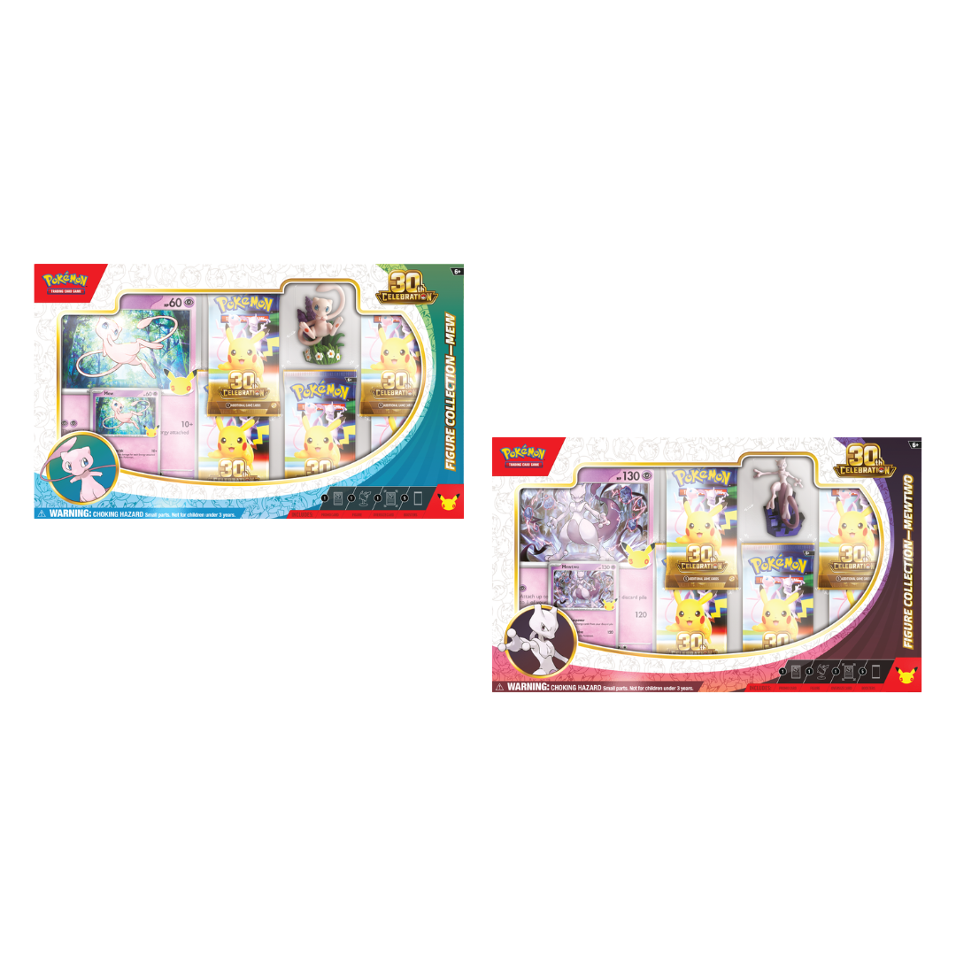Pokemon TCG: 30th Celebration - Mew / Mewtwo Figure Collection Box Set *PREORDER*