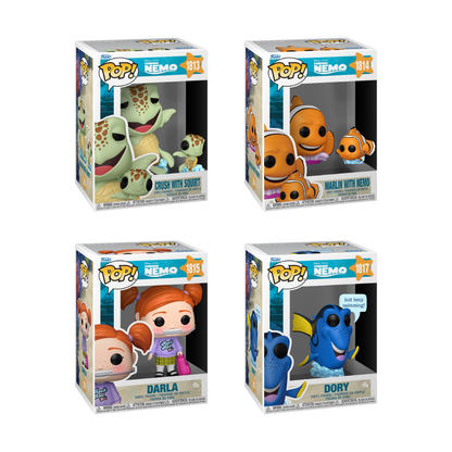 Funko Pop! Disney: Finding Nemo - Crush with Squirt / Marlin with Nemo / Darla / Dory *PREORDER*