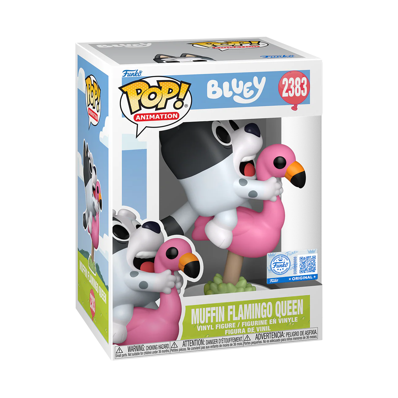 Funko Pop! Animation: Bluey - Muffin Flamingo Queen / Granny Gladys (Flocked) / Granny Janet And Granny Rita 2pk *PREORDER*