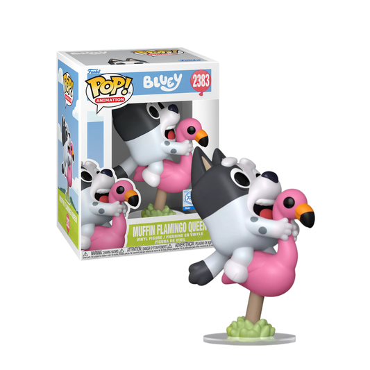 Funko Pop! Animation: Bluey - Muffin Flamingo Queen / Granny Gladys (Flocked) / Granny Janet And Granny Rita 2pk *PREORDER*