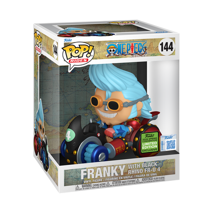 Funko Pop! Anime: One Piece - Deluxe Rides! Franky with Black Rhino FR-U 4 #144 [2026 SHARED Spring Convention Exclusive]