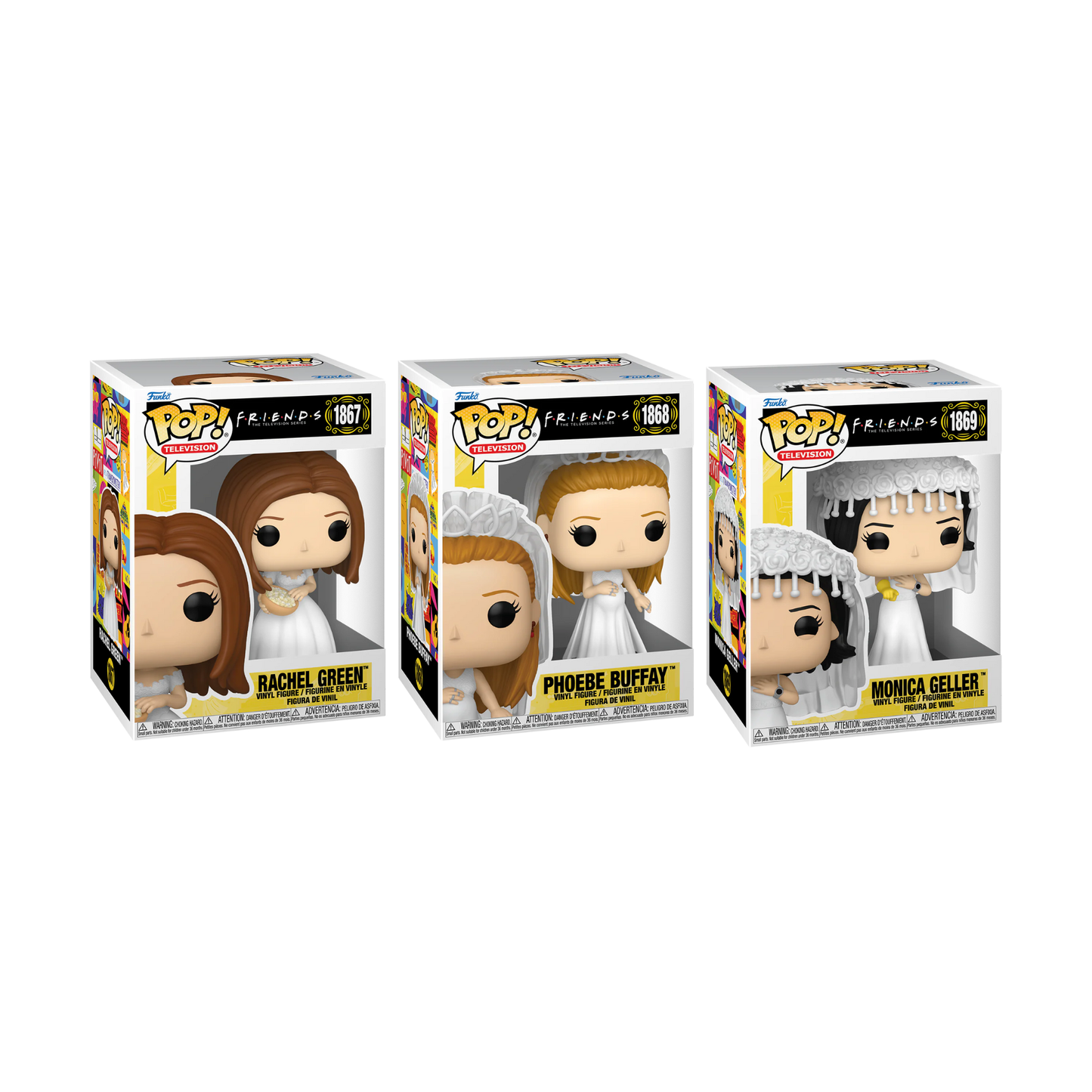 Funko Pop! Television: Friends (Wedding Gowns) - Rachel Green / Phoebe Buffay / Monica Geller