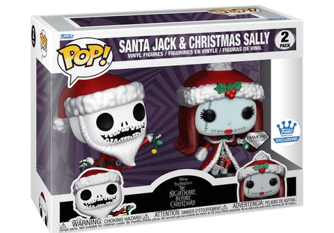 Funko Pop! NIGHTMARE BEFORE CHRISTMAS SANTA JACK CHRISTMAS SALLY 2 PACK [FUNKO SHOP EXCLUSIVE] *PREORDER*