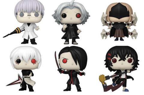 Funko Pop! Anime: Tokyo Ghoul: Re - Ken Kaneki (Final Battle) / Juzo Suzuya / Hinami Fueguch / Owl / Kisho Arima / Nimura Furuta