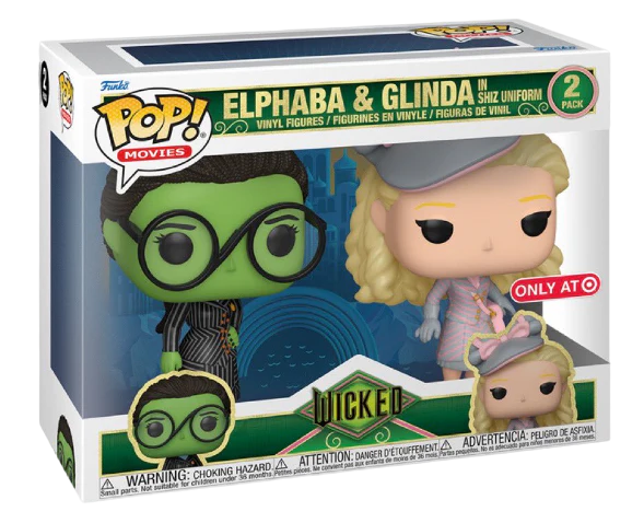 Funko Pop! Movies: Wicked - Elphaba And Glinda in Shiz Uniform 2pk [Target Exclusive] *PREORDER*
