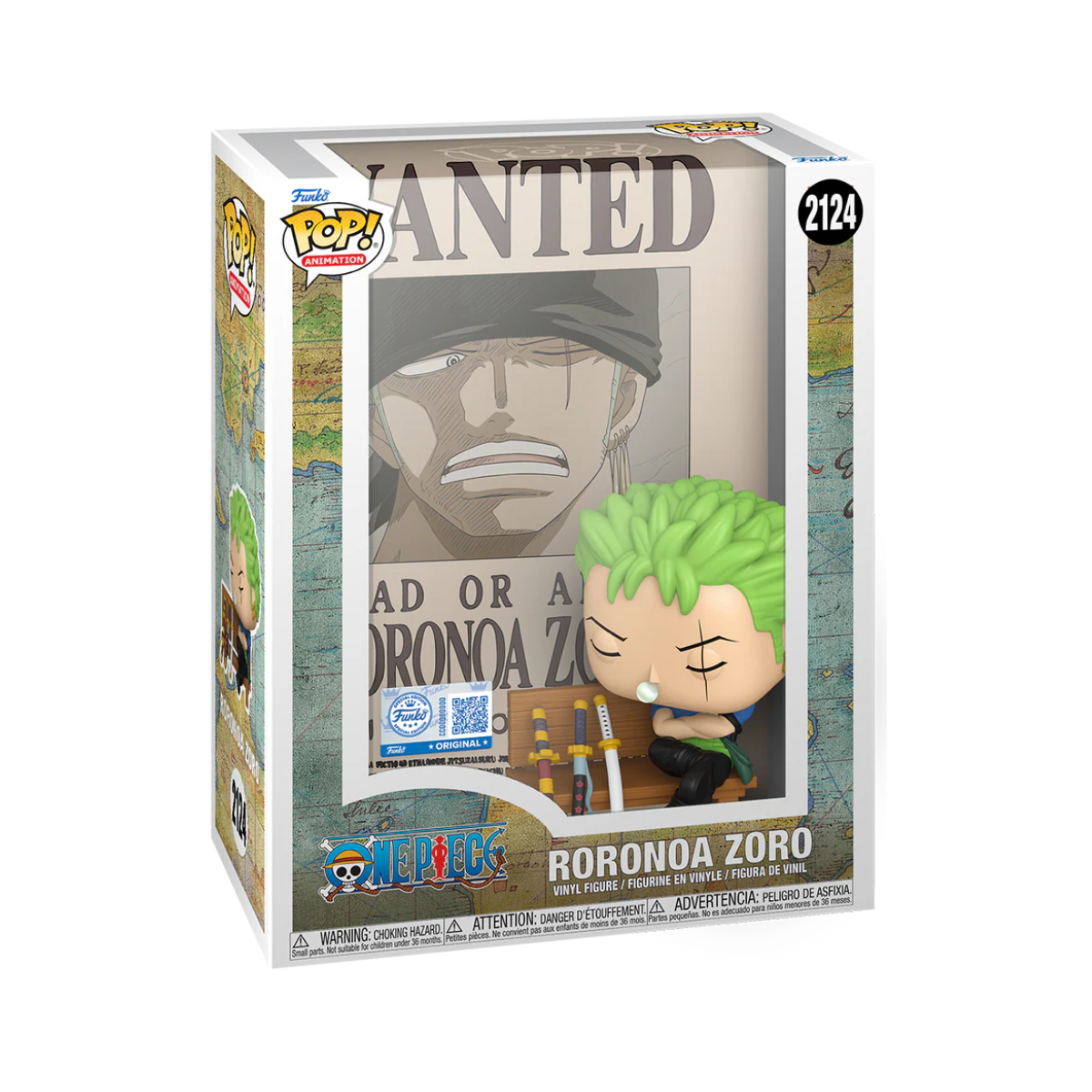 Funko Pop! Anime: One Piece - Roronoa Zoro (Wanted Poster Cover) #2124 [Funko Special Edition]