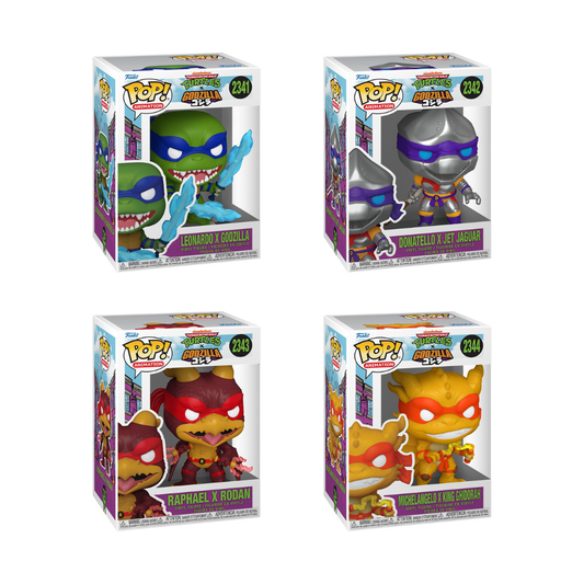 Funko Pop! Animation: Teenage Mutant Ninja Turtles (TMNT) X Godzilla - Leonardo / Donatello / Raphael / Michelangelo *PREORDER*