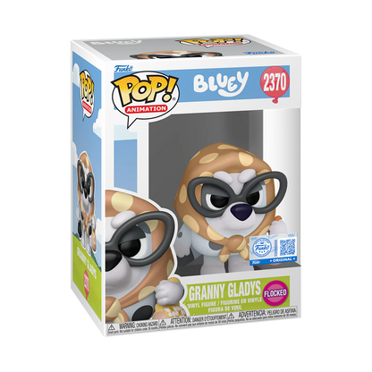 Funko Pop! Animation: Bluey - Muffin Flamingo Queen / Granny Gladys (Flocked) / Granny Janet And Granny Rita 2pk *PREORDER*