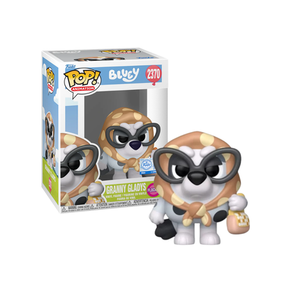 Funko Pop! Animation: Bluey - Muffin Flamingo Queen / Granny Gladys (Flocked) / Granny Janet And Granny Rita 2pk *PREORDER*