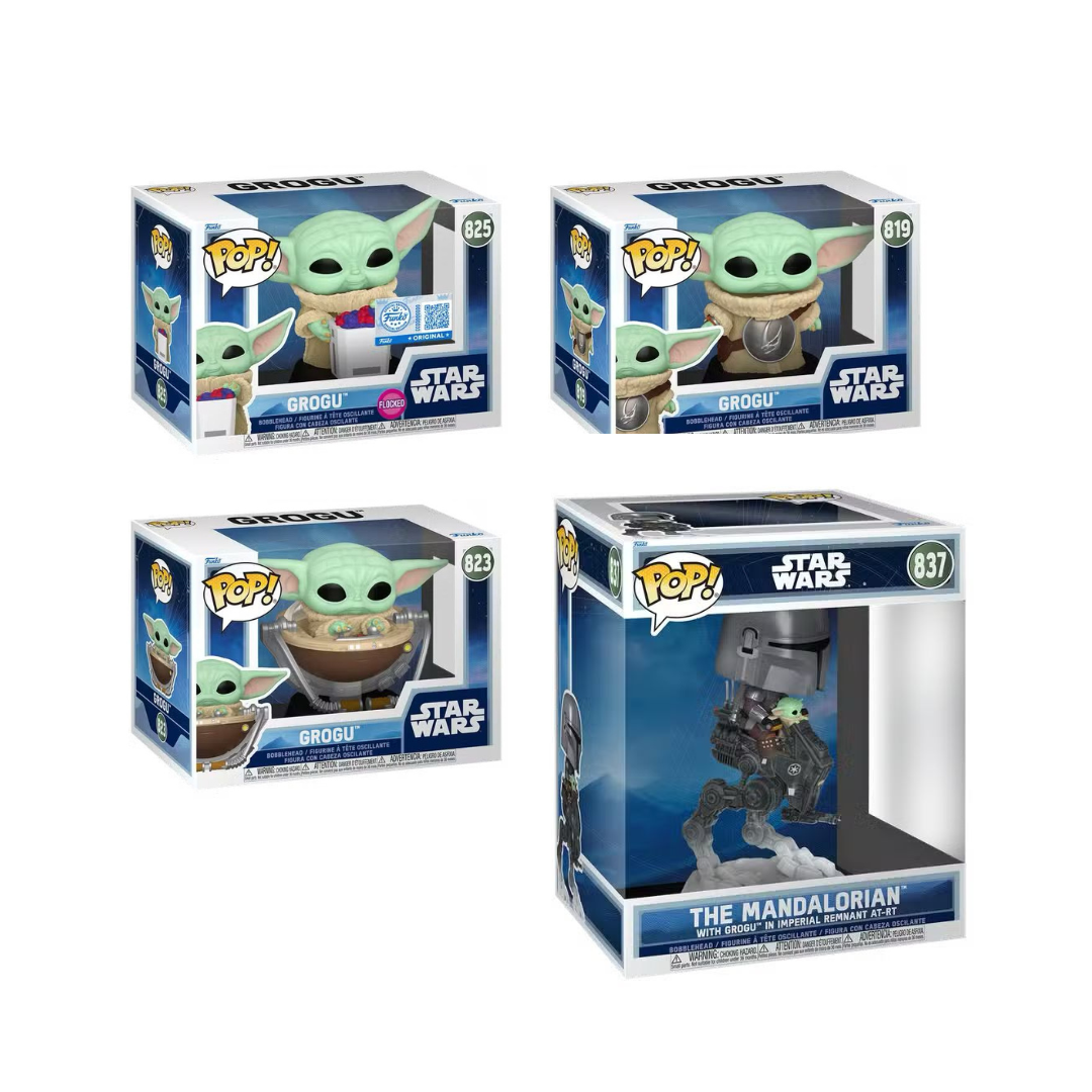 Funko Pop! Movies: Star Wars - Grogu (Flocked) / Grogu / Grogu In Hover Pram / The Mandalorian *PREORDER*